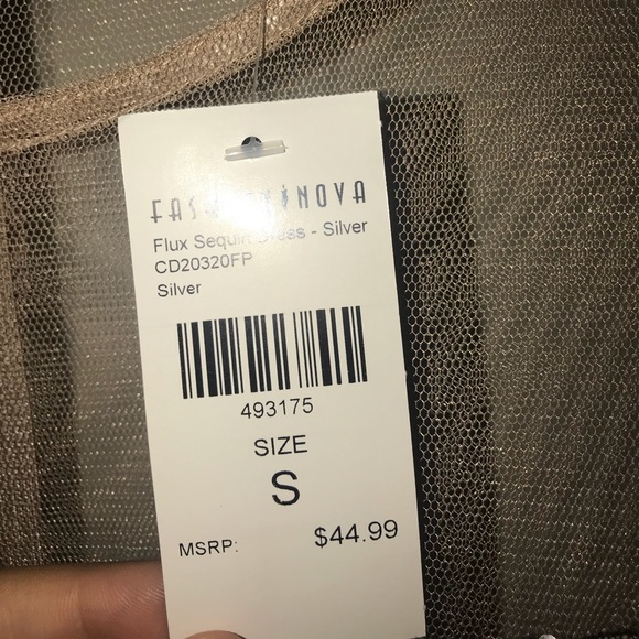 Fashion Nova silver sequin dress - Picture 3 of 4